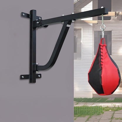 Wall-Mount Pivot Rack for Boxing Punching Bag – Space-Saving Training Bracket