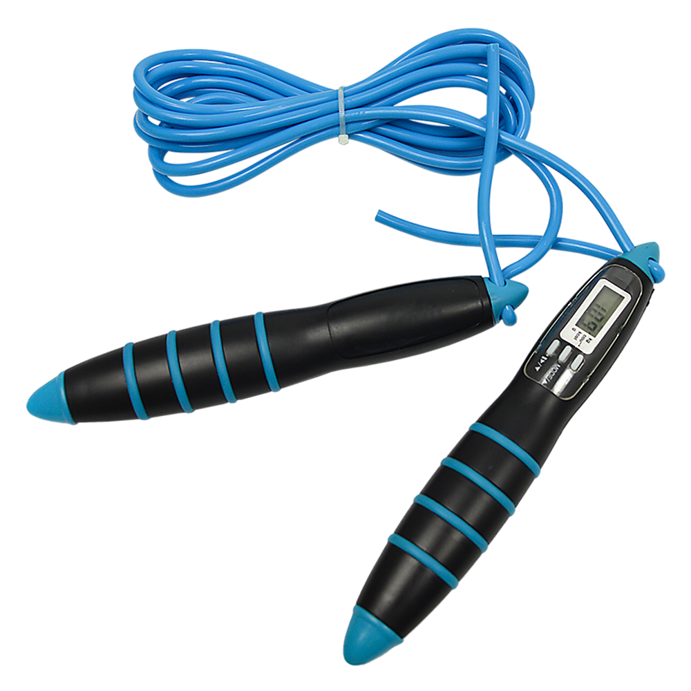 Digital LCD jump rope with timer and calorie counter
