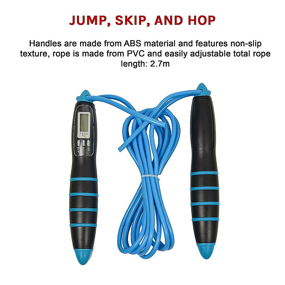Electronic jump rope for cardio, HIIT, and fitness training