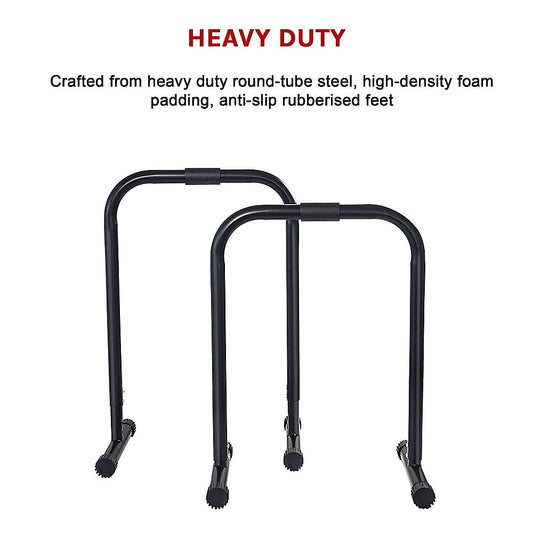 Chin Dip Parallel Bar with heavy-duty steel frame and anti-slip rubber feet for safe and effective workouts.