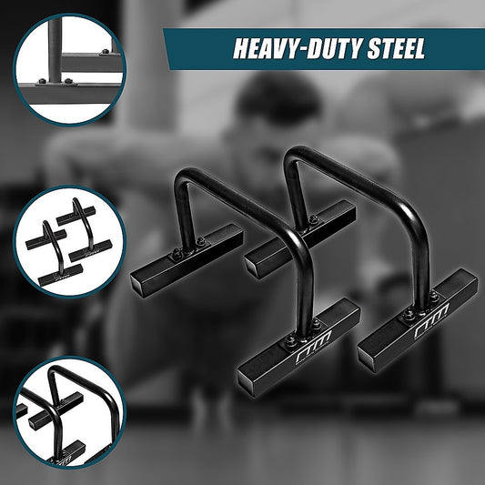 Steel Parallette Bars for push up and dip workouts
