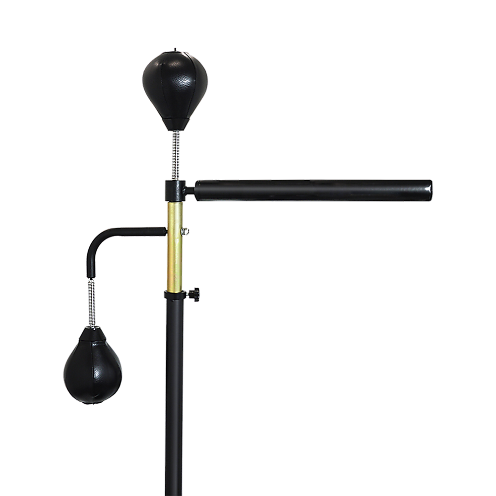 Free Standing Punching Bag with Reflex Speedball for boxing training and fitness, featuring dual strike targets.