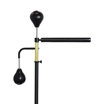 Free Standing Punching Bag with Reflex Speedball for boxing training and fitness, featuring dual strike targets.