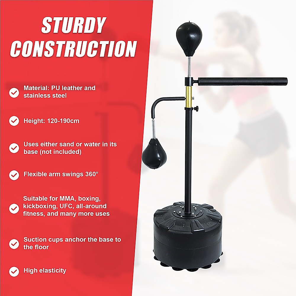 Free Standing Punching Bag with Reflex Speedball and instruction details