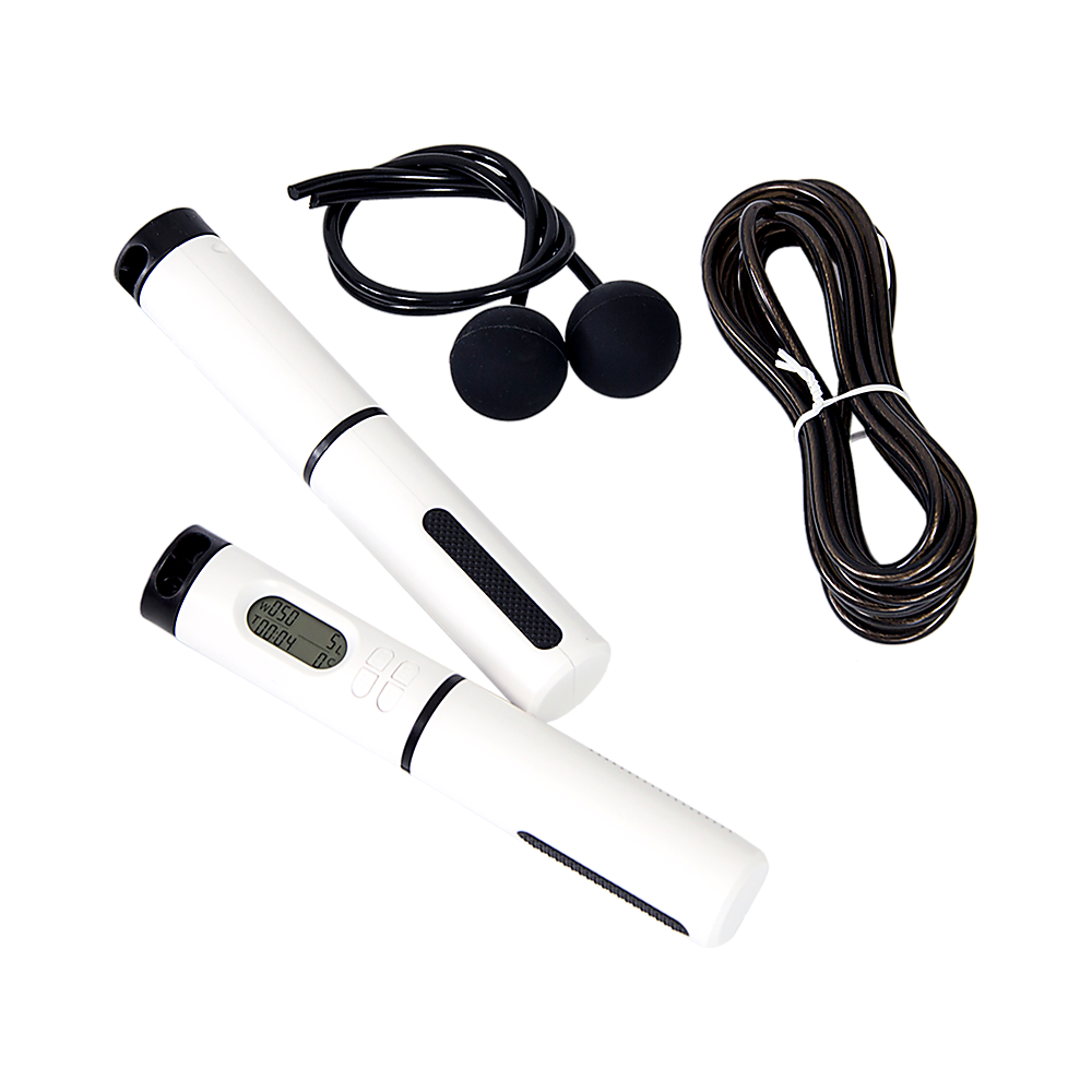 Indoor and outdoor fitness jump rope with weighted anti-slip handles