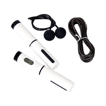 Indoor and outdoor fitness jump rope with weighted anti-slip handles
