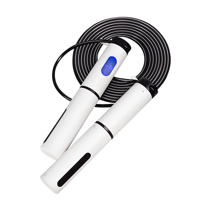 Smart jump rope with counter and adjustable ropeless mode