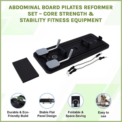 Abdominal Board Pilates Reformer set for core strength and stability fitness equipment features durable, foldable design.