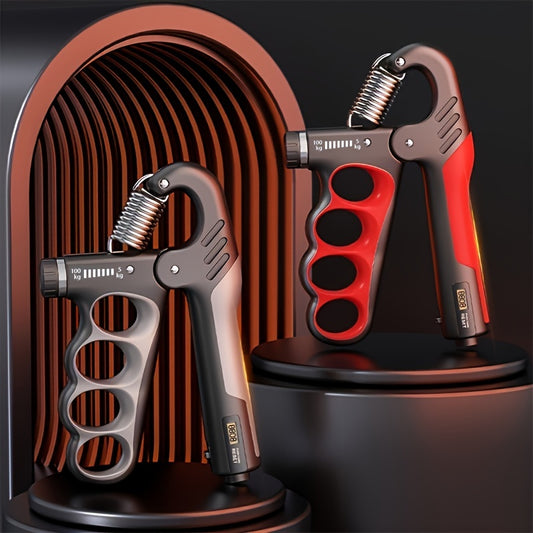 Adjustable hand grip strengthener in 3 colors with counter