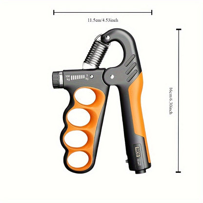 Adjustable hand grip strengthener in 3 colors with counter