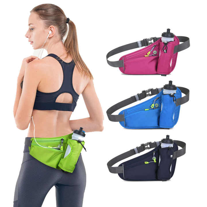 Dark Grey Hydration Running Waist Pack with Bottle Holder