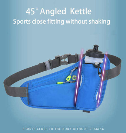 Dark Grey Hydration Running Waist Pack with Bottle Holder