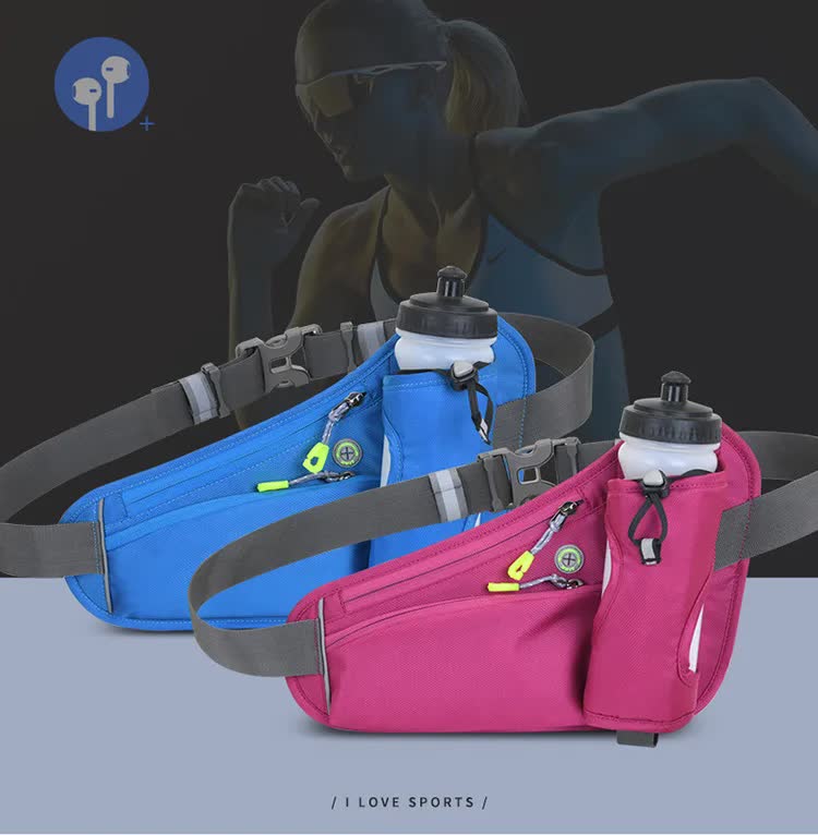 Dark Grey Hydration Running Waist Pack with Bottle Holder