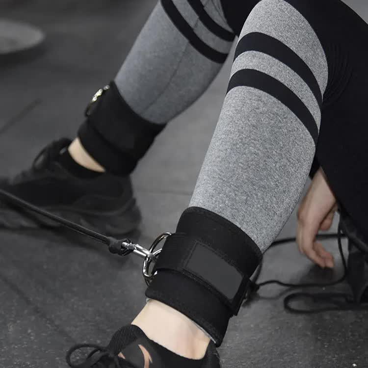 Black Adjustable Ankle Straps Set for Leg and Glute Training