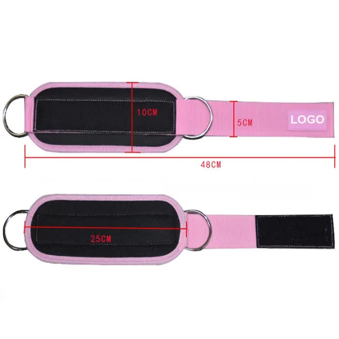 Grey Adjustable Ankle Straps Set for Leg and Glute Training