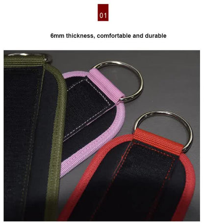 Grey Adjustable Ankle Straps Set for Leg and Glute Training