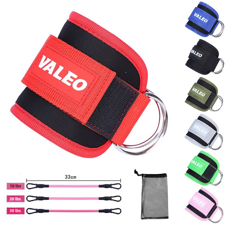 Dark Green Adjustable Ankle Straps Set for Leg and Glute Training