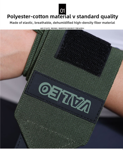 Grey Heavy-Duty Gym Wrist Wraps for weightlifting and powerlifting