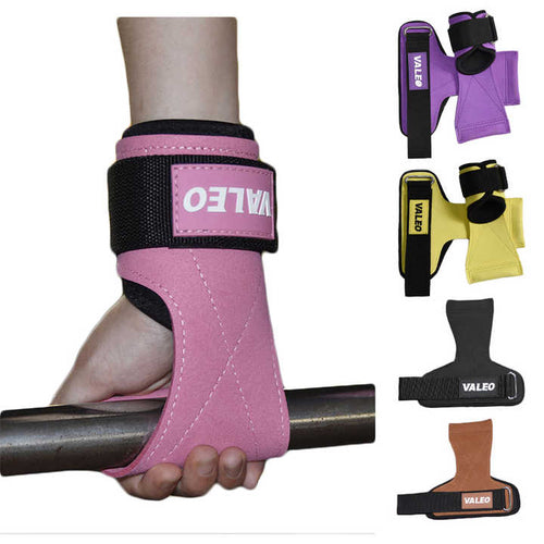 Blue gym palm guard wrist straps