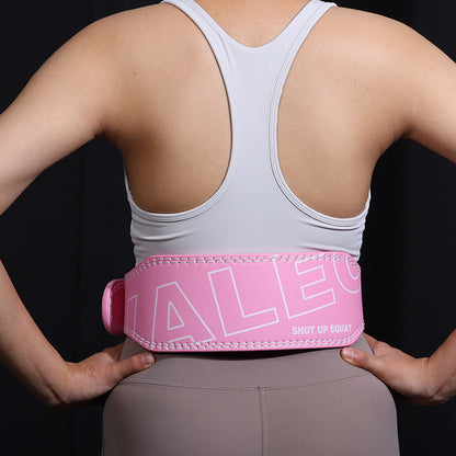 M Pink Professional Weightlifting Belt with sponge padding for deep squats