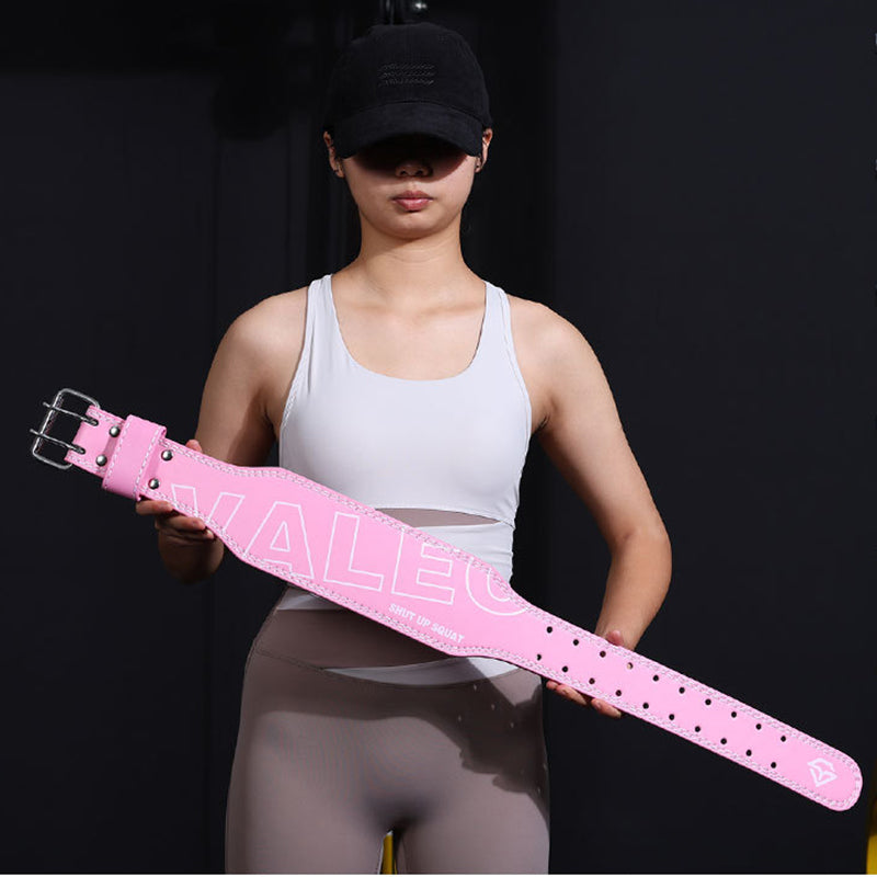 M Pink Professional Weightlifting Belt with sponge padding for deep squats