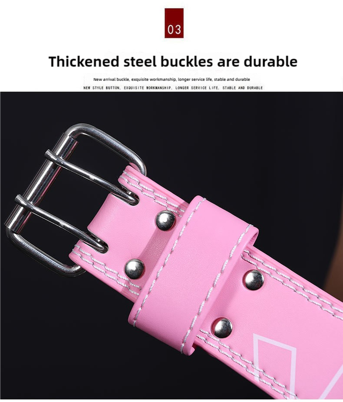 Professional Weightlifting Belt L Pink showing ergonomic support