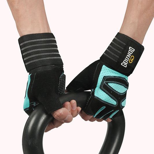 Black and blue gym gloves size XL