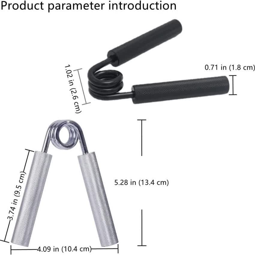 Black metal hand grip strengthener adjustable