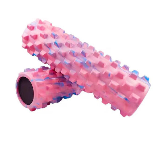 Black yoga foam roller for fitness, yoga, and muscle recovery