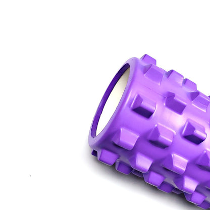 Pink EVA yoga foam roller for fitness, pilates, and recovery