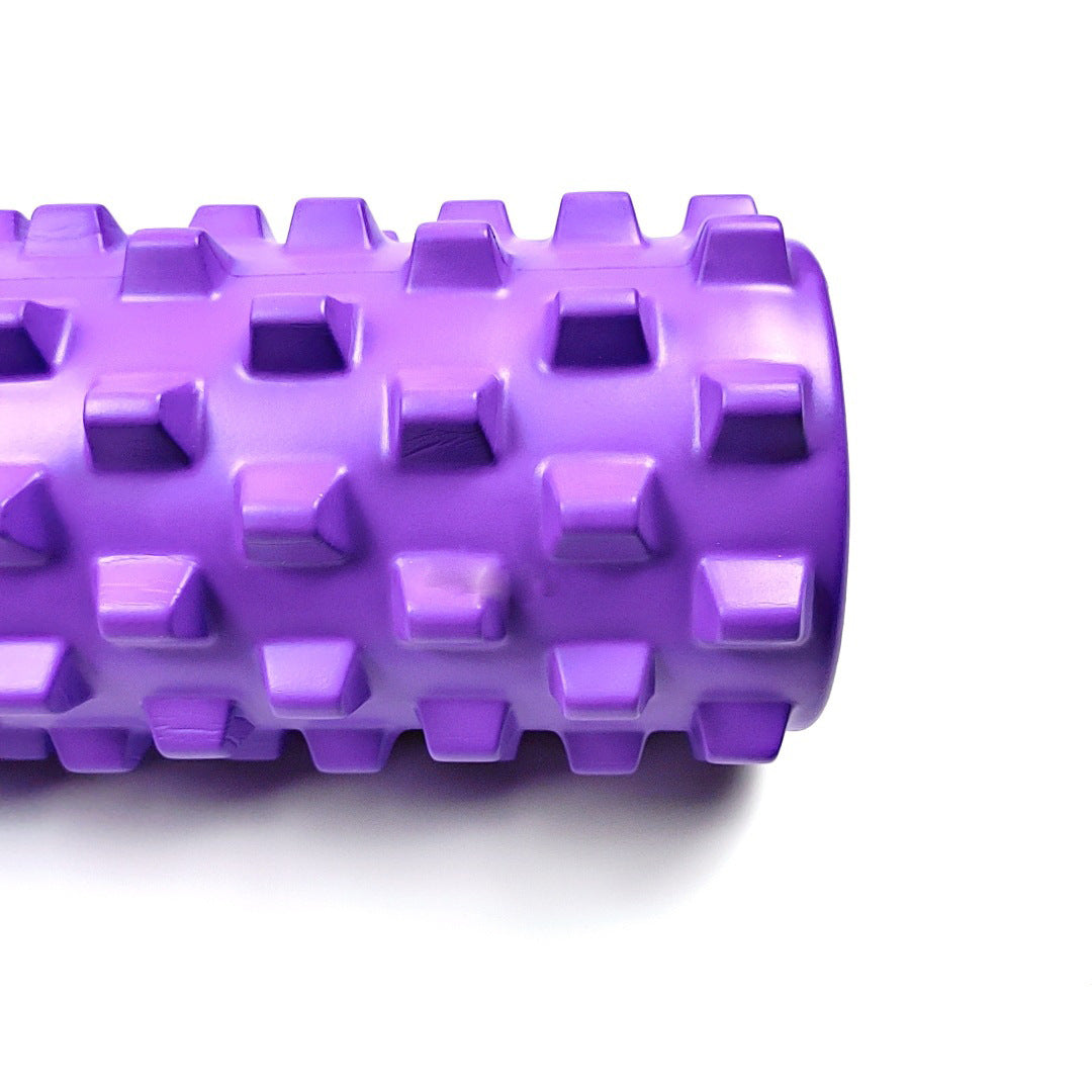 Pink EVA yoga foam roller for fitness, pilates, and recovery