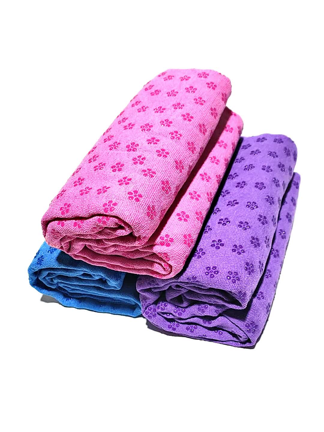 Portable pink yoga mat eco-friendly