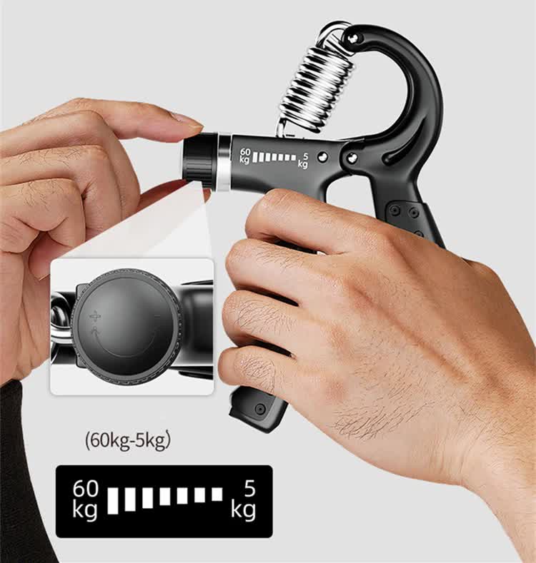 Silicone grip rings and grip ball hand trainer