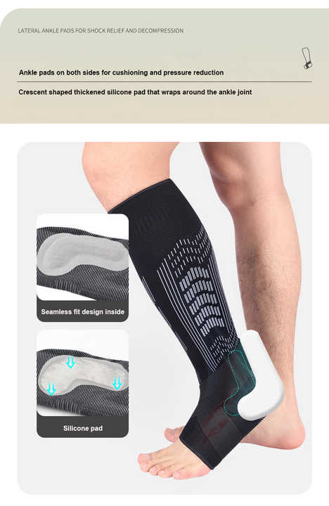 Black compression sleeves for soccer and hiking