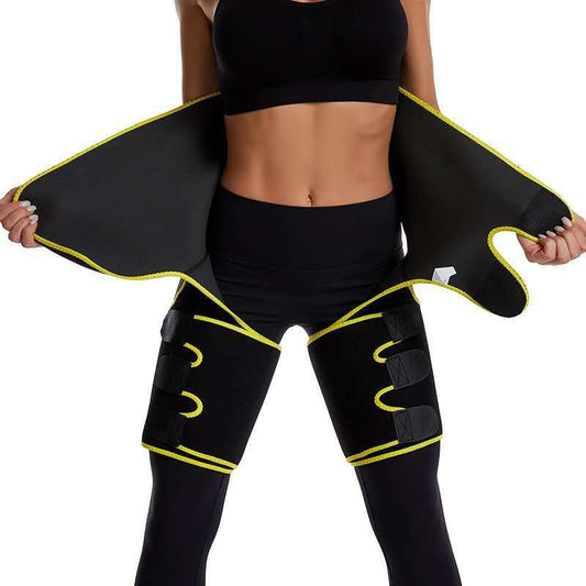 Yellow 3-in-1 Body Shaper waist cincher thigh slimmer glute lifter L/XL