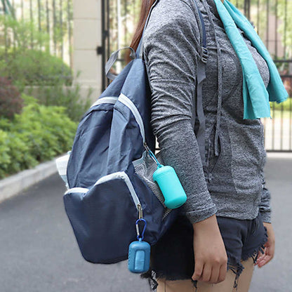 Quick-dry blue towels for sports and outdoor use