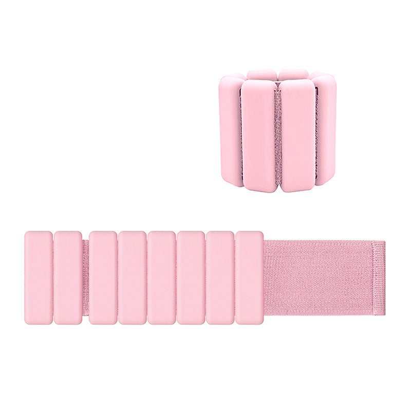 Pink Adjustable Silicone Wrist & Ankle Weights for fitness workouts