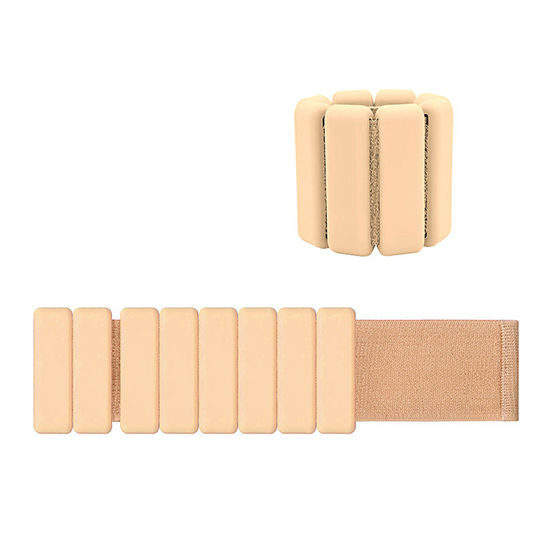 Khaki Adjustable Silicone Wrist & Ankle Weights for fitness workouts
