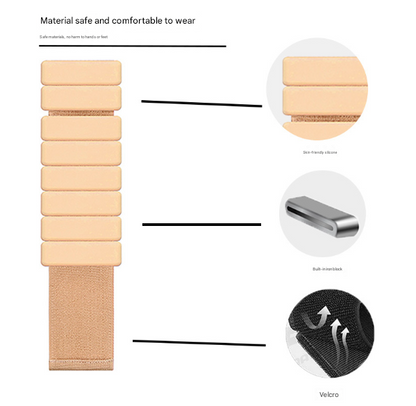 2lb Khaki Adjustable Silicone Wrist & Ankle Weights for yoga and running