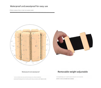 2lb Khaki Adjustable Silicone Wrist & Ankle Weights for yoga and running