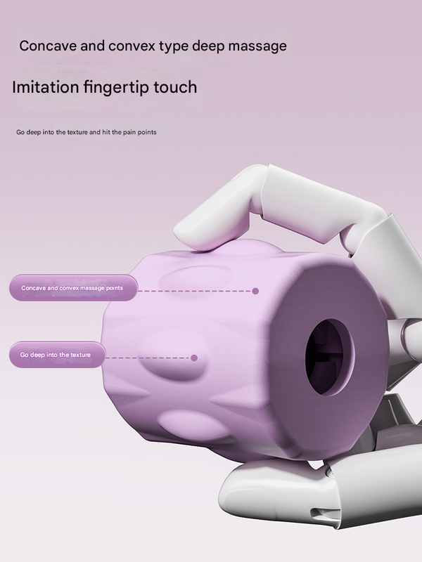 Pink Massage Roller with four-row bendable design on white background