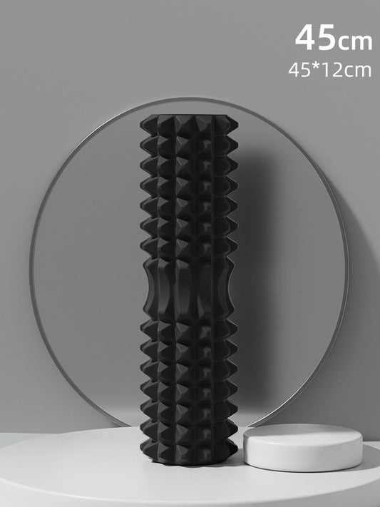 Black 3D Trigger Point Foam Roller High-Density Solid Core